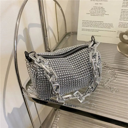 Luxury Glitter Rhinestone Bucket Bag