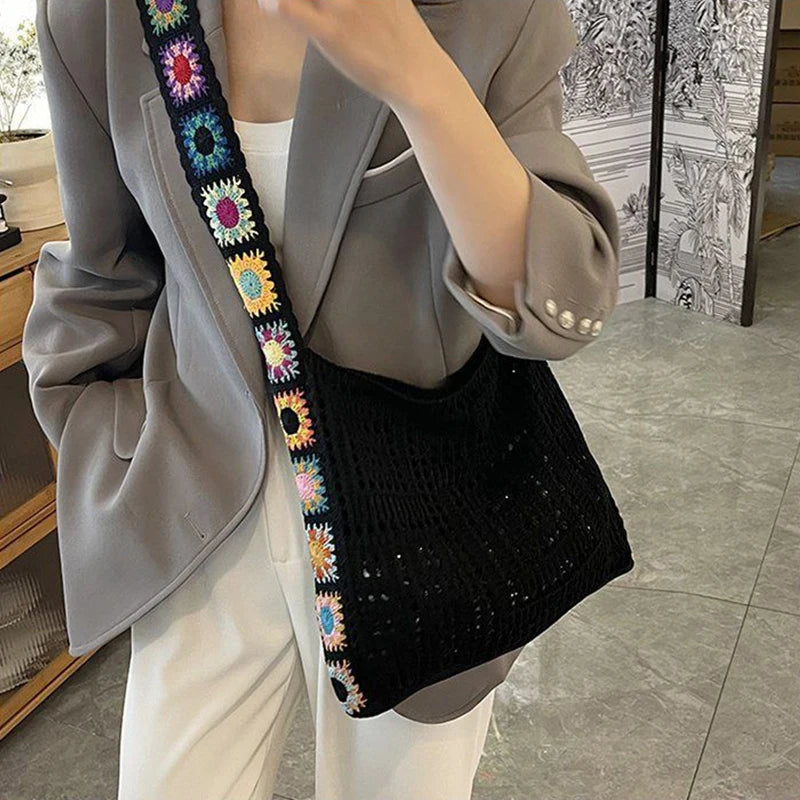 Luxury Boho Crochet Tote Bag