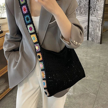 Luxury Boho Crochet Tote Bag