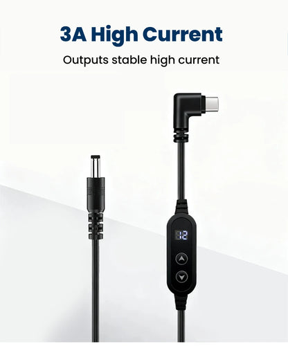 USB-C to DC Fast Charging Power Boost Cable - 5V/9V/12V/15V/20V Adapter
