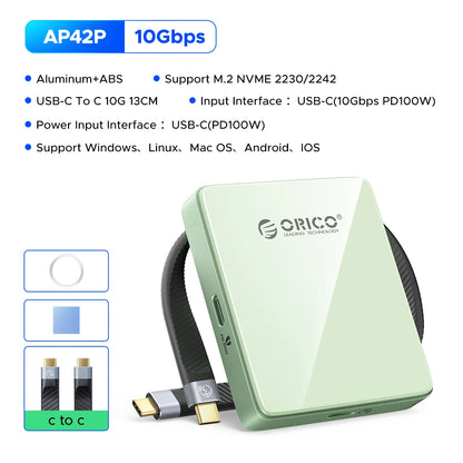 Magnetic NVMe M.2 SSD Enclosure for iPhone 4K ProRes Recording & 100W Charge