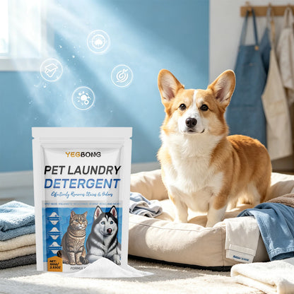 Pet Laundry Stain & Odor Remover Enzyme Detergent Powder for Bedding and Clothing