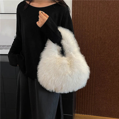 Luxury Soft Plush Bucket Bag