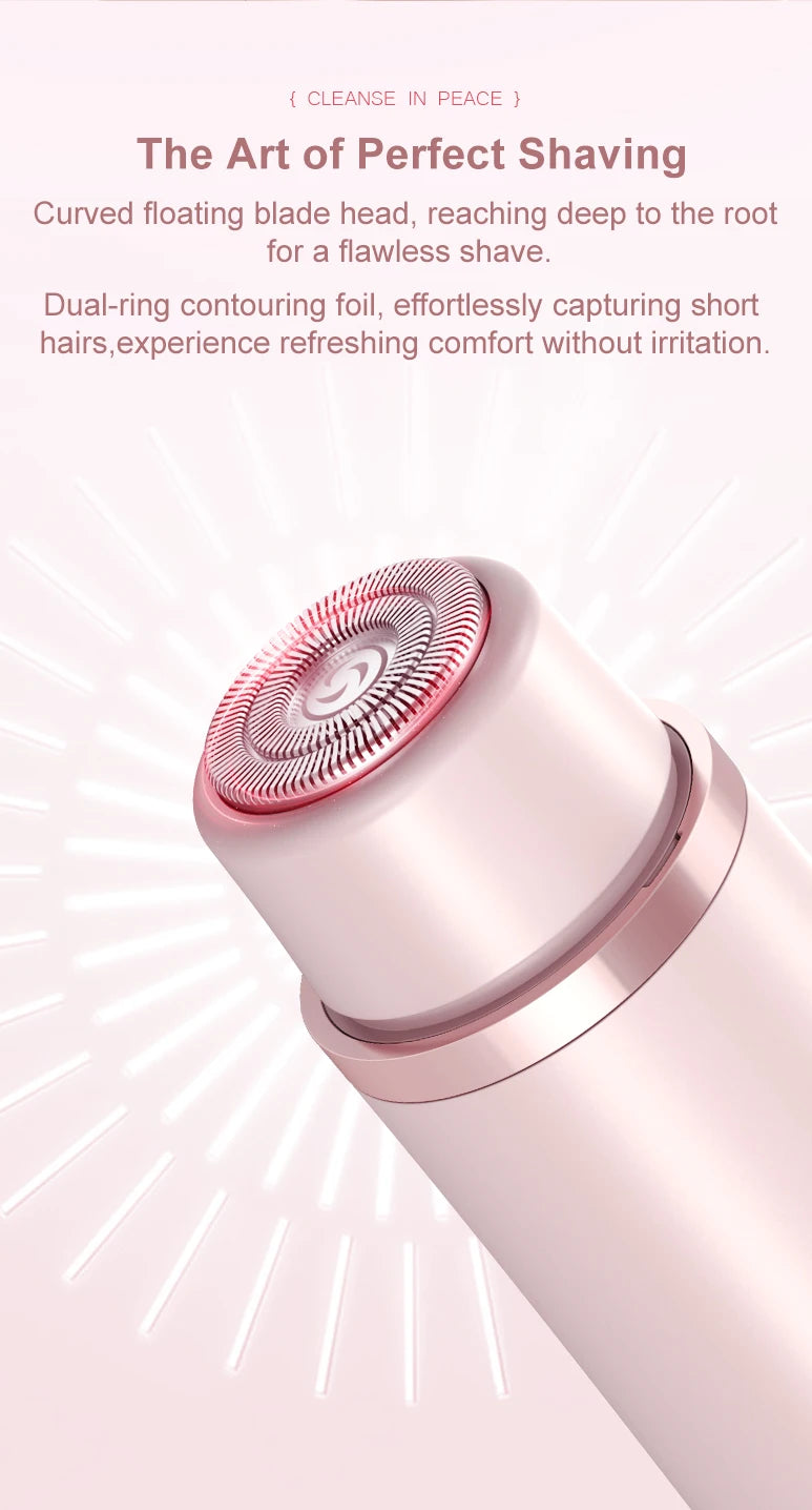 2-in-1 Waterproof Electric Women's Bikini Trimmer & Facial Hair Shaver