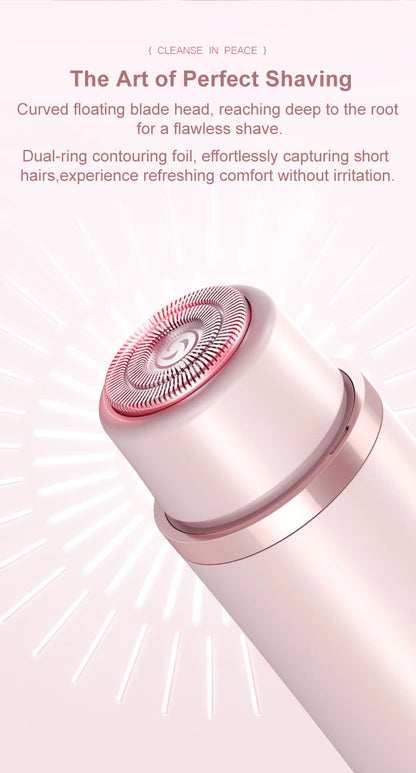 2-in-1 Waterproof Electric Women's Bikini Trimmer & Facial Hair Shaver