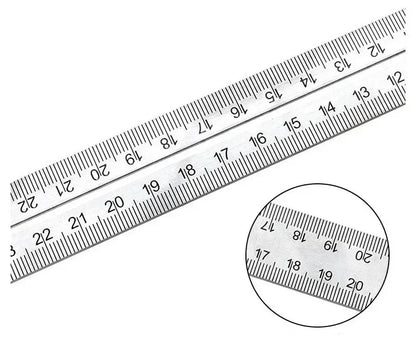 300mm Stainless Steel Combination Square Ruler - Adjustable Angle Gauge