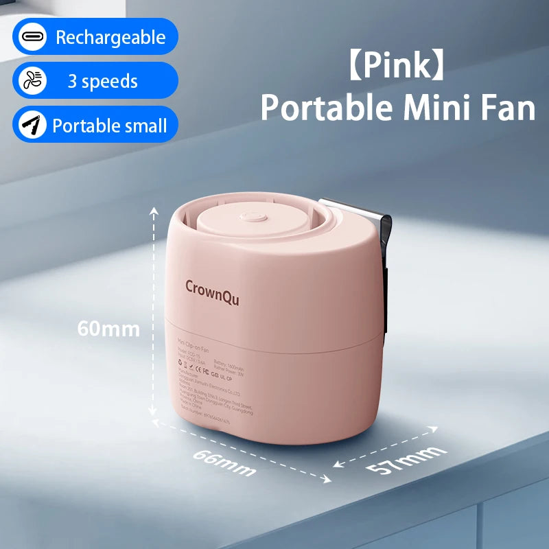 Portable Waist Clip Fan - Rechargeable Turbo Neck Fan for Outdoor Cooling - 17
