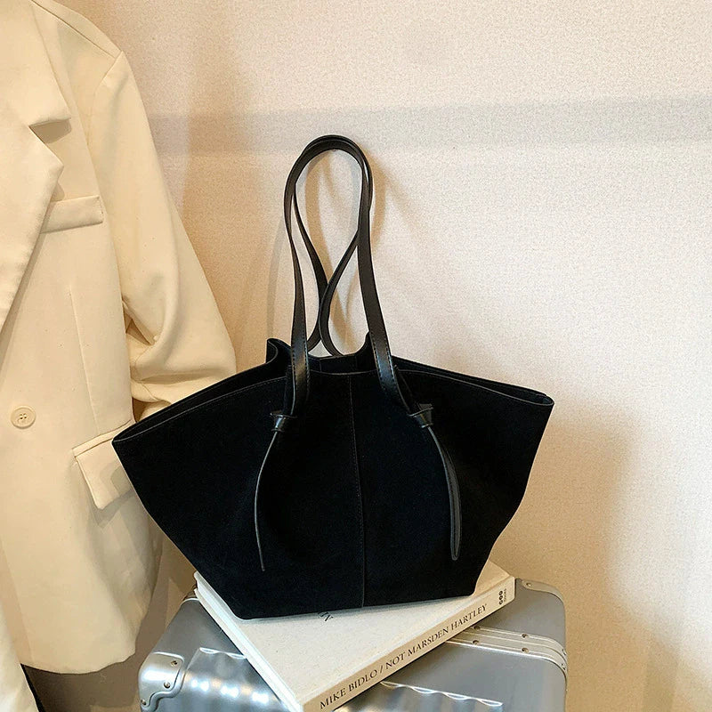 Luxury Retro Suede Shoulder Tote