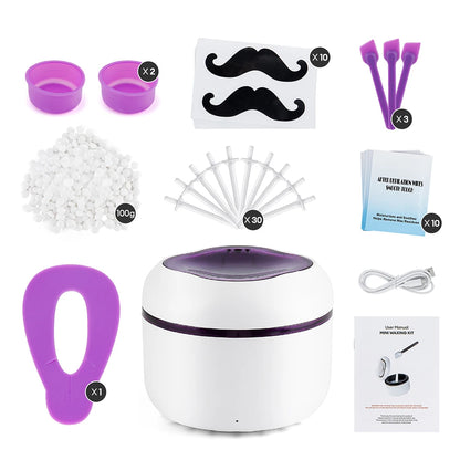 Mini Wax Heater & Nose Ear Hair Removal Kit