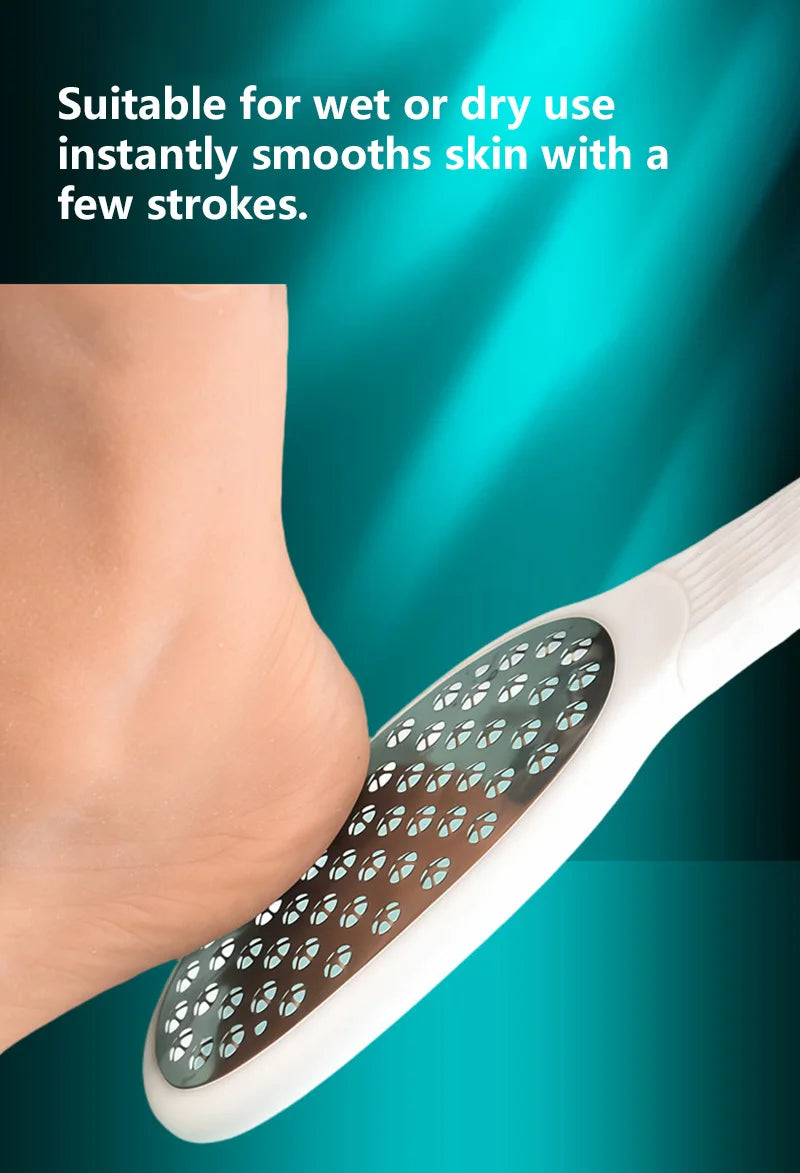Professional Stainless Steel Foot File for Pedicure & Cracked Heel Removal - 11