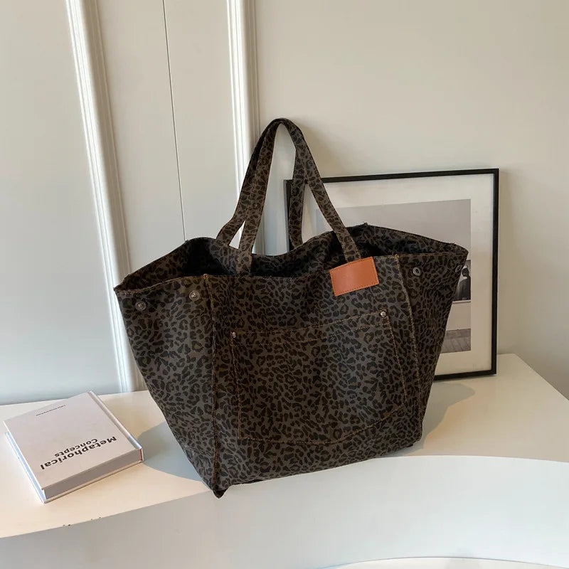 Luxury Leopard Print Tote Bag