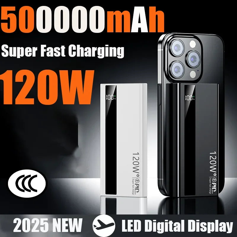 Lenovo 120W 500000mAh Fast Charging Portable Power Bank - 2