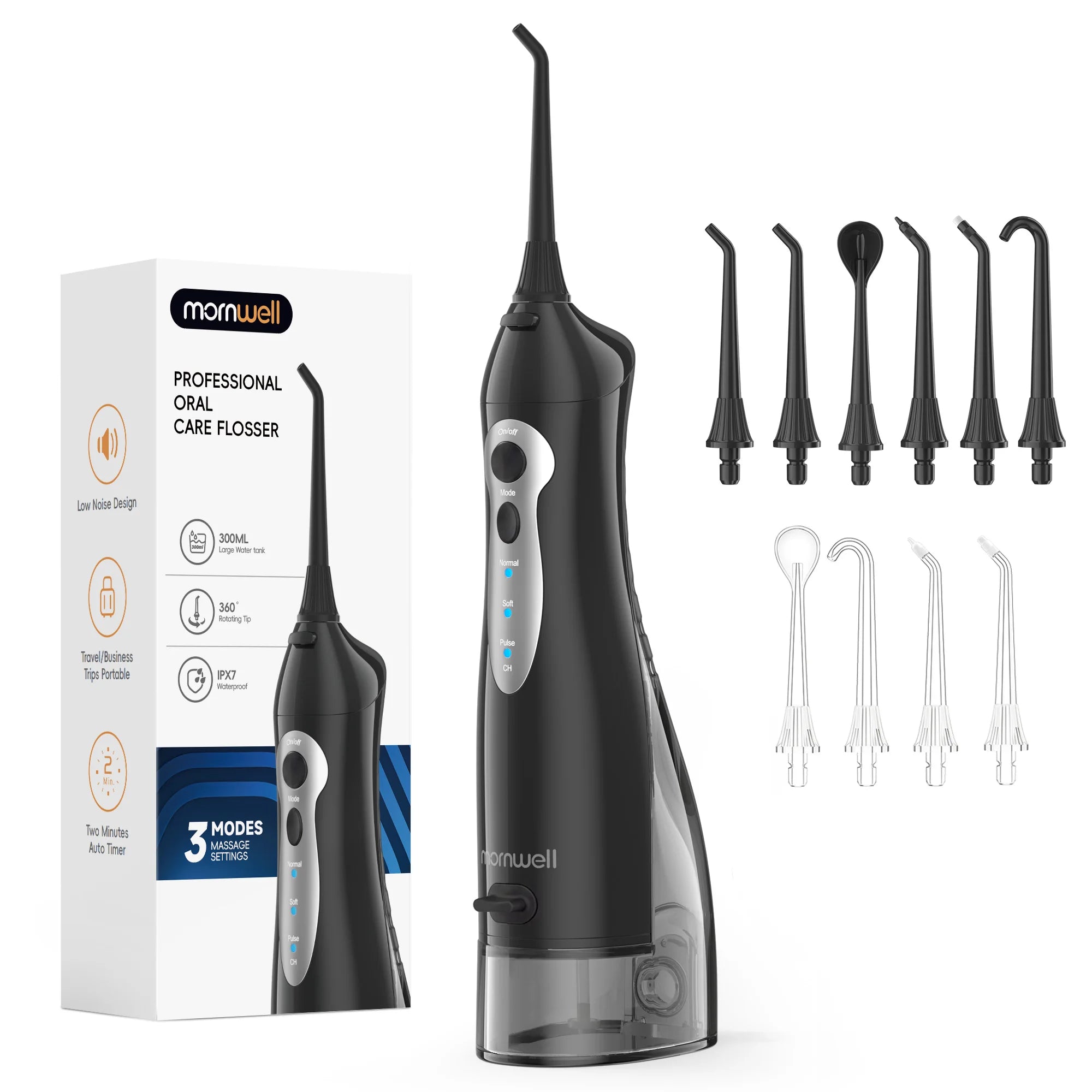 Portable Electric Water Flosser with 3 Modes and 6 Jet Tips for Deep Teeth Cleaning - 17