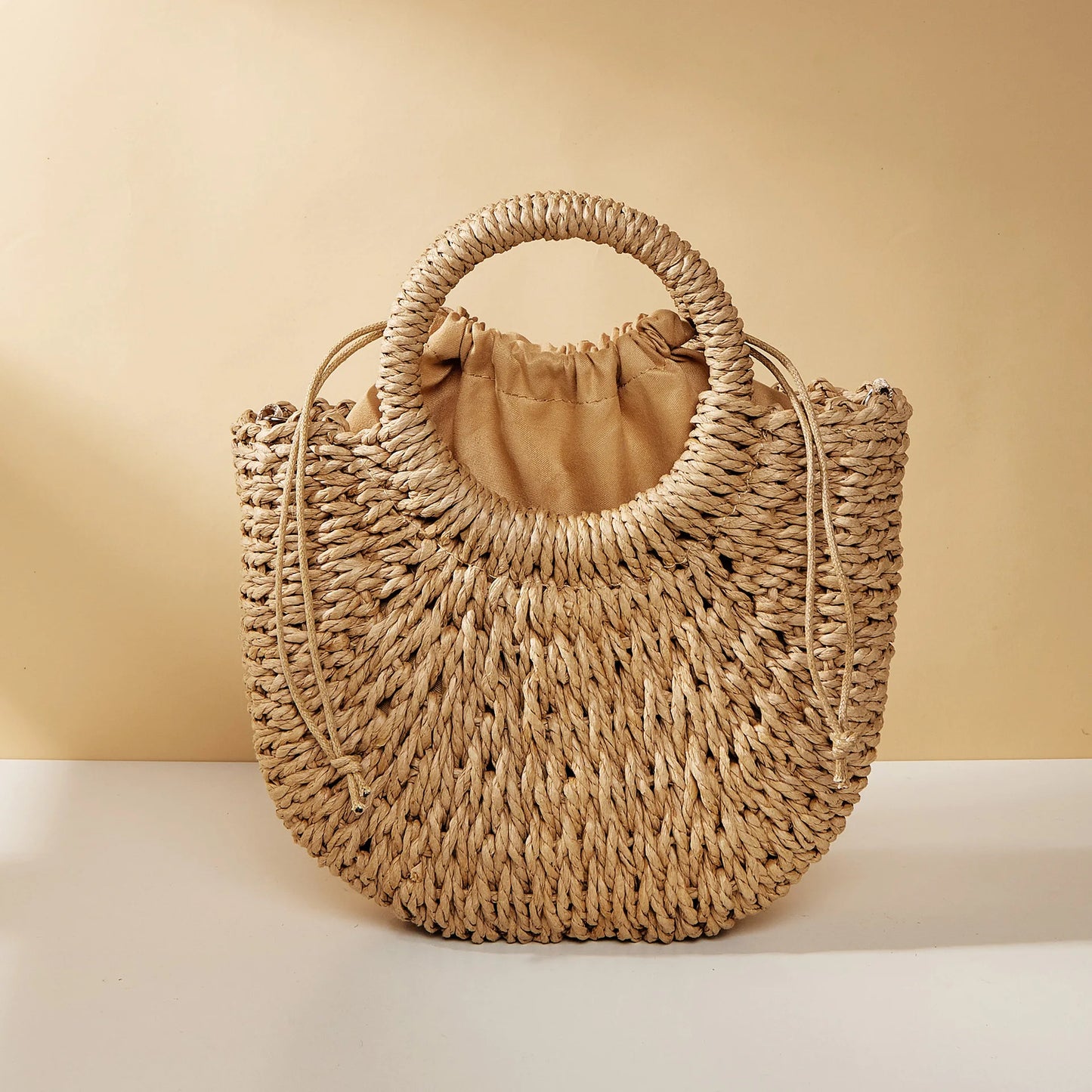 Luxury Woven Half-Moon Bag