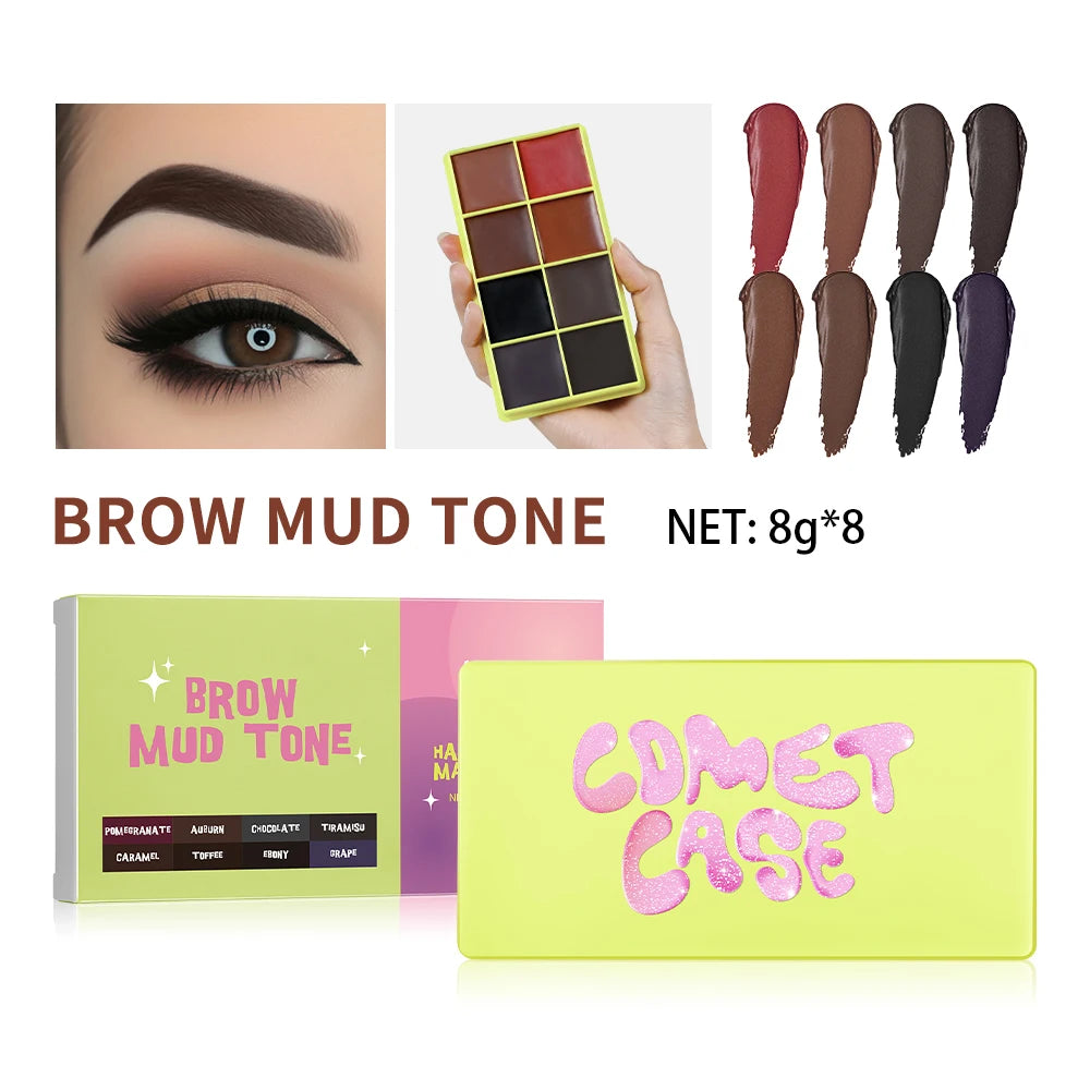 8-Color Cream Blush Palette - Long-Lasting Matte Face Makeup - 22