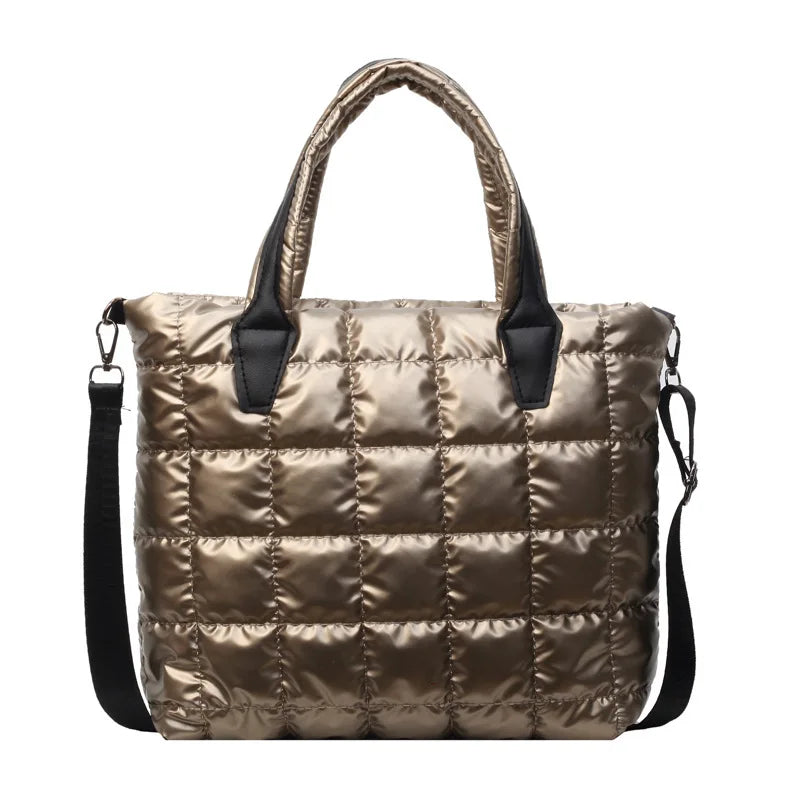 Luxury Quilted Puffy Tote Bag