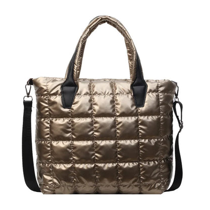 Luxury Quilted Puffy Tote Bag