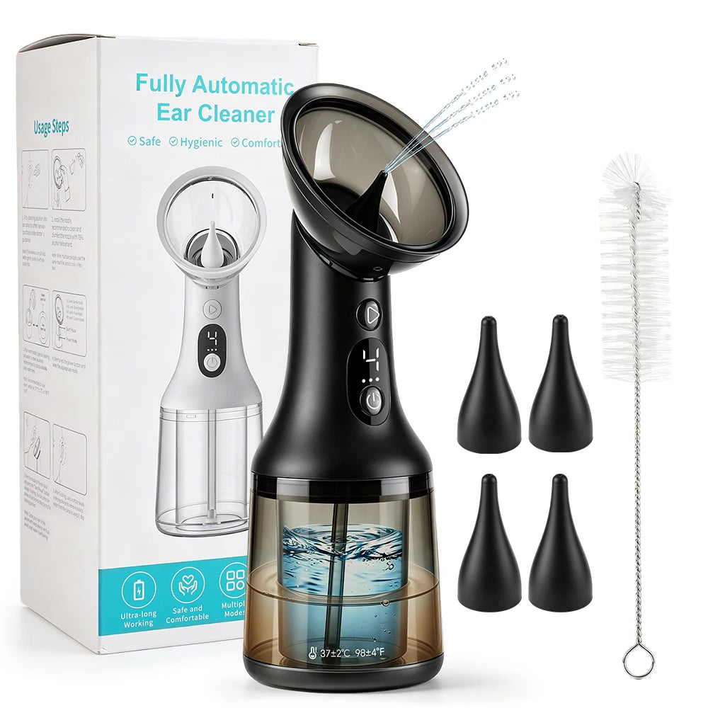 Electric Ear Wax Removal Irrigator with Dual Water Tank & 4 Cleaning Modes