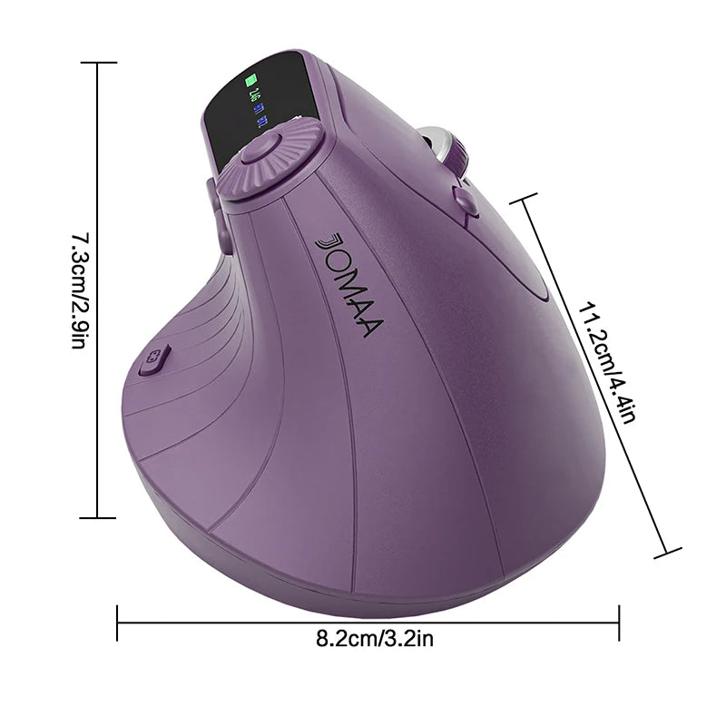 Ergonomic Wireless Vertical Mouse with Knob & Multi-Device Bluetooth - 6