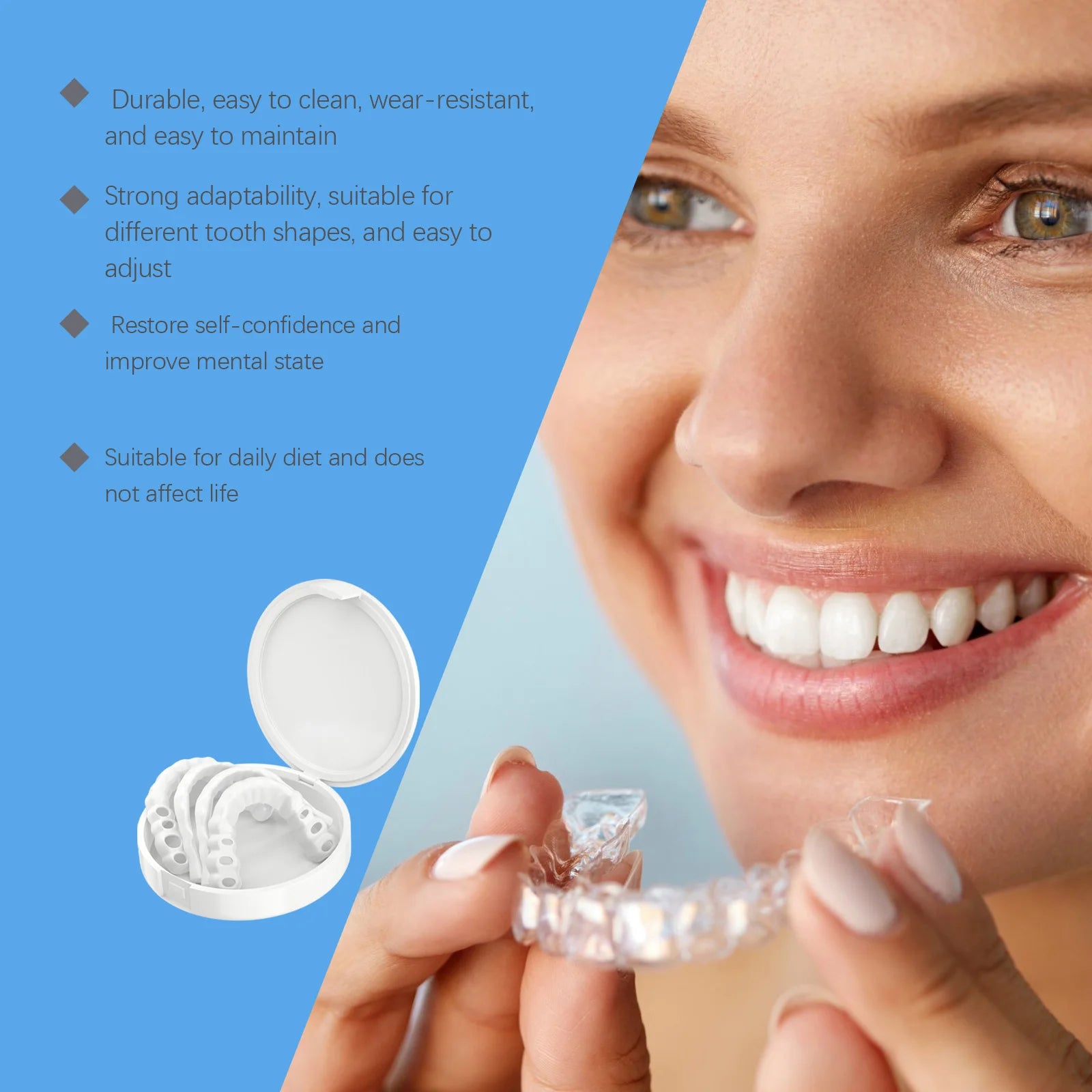 Snap-On Adjustable Smile Veneers for Instant Teeth Coverage and Whitening - 5