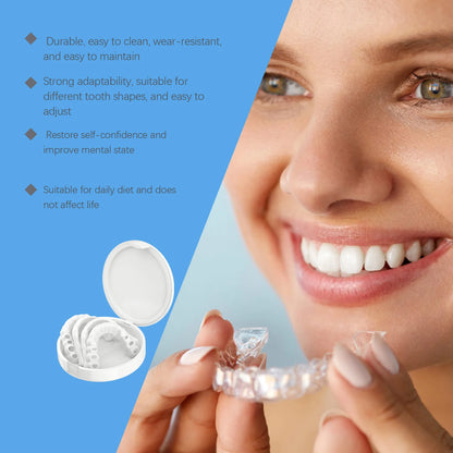 Snap-On Adjustable Smile Veneers for Instant Teeth Coverage and Whitening
