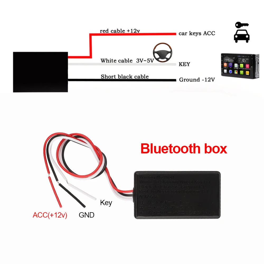 Wireless Car Steering Wheel Remote Control - 10-Key Universal Media Buttons - 3