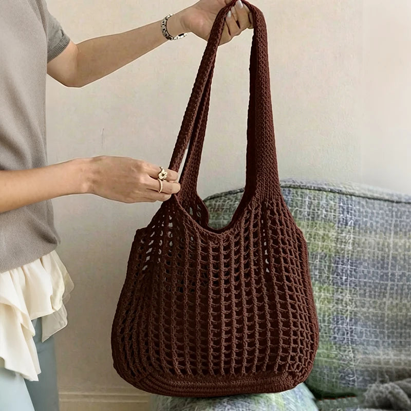 Luxury Crochet Hollow Beach Tote