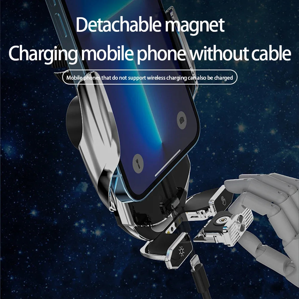 15W Automatic Clamping Car Wireless Charger & Magnetic Phone Mount - 5