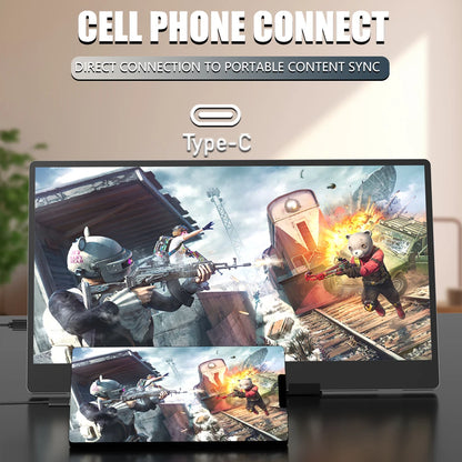 14-Inch Portable Monitor - 60Hz Lightweight Travel Display with Speakers