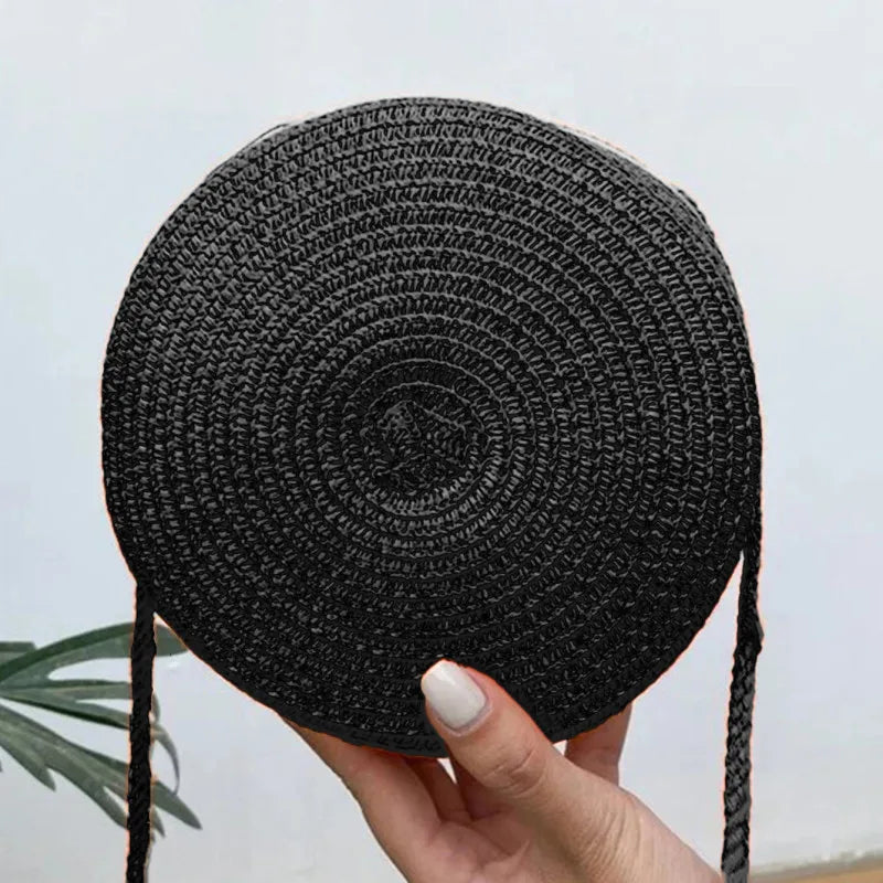 Luxury Round Straw Crossbody