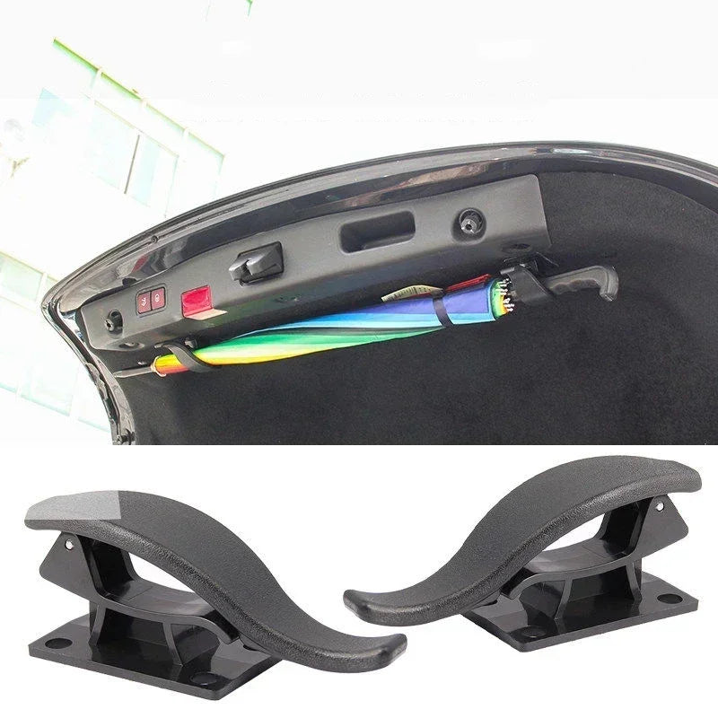 2PCS Car Trunk Umbrella & Grocery Hooks - Universal Organizer Clip - 18