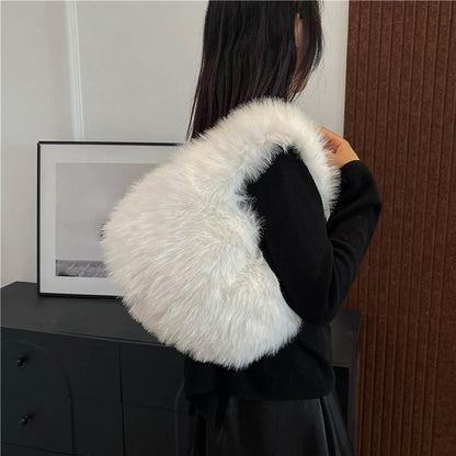 Luxury Soft Plush Bucket Bag