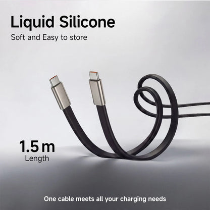 240W 2-in-1 USB-C Fast Charging Cable with Built-in Phone Stand