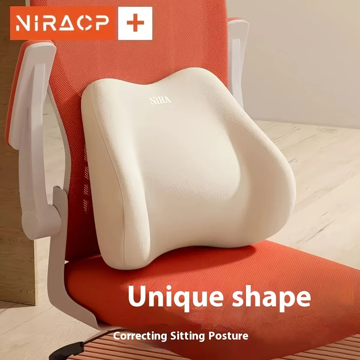 Ergonomic Memory Foam Lumbar Support Pillow for Office & Car Seat