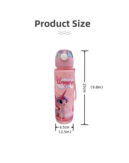 700ml Cartoon Straw Water Bottle – Leak-Proof Portable Kids Sports Cup