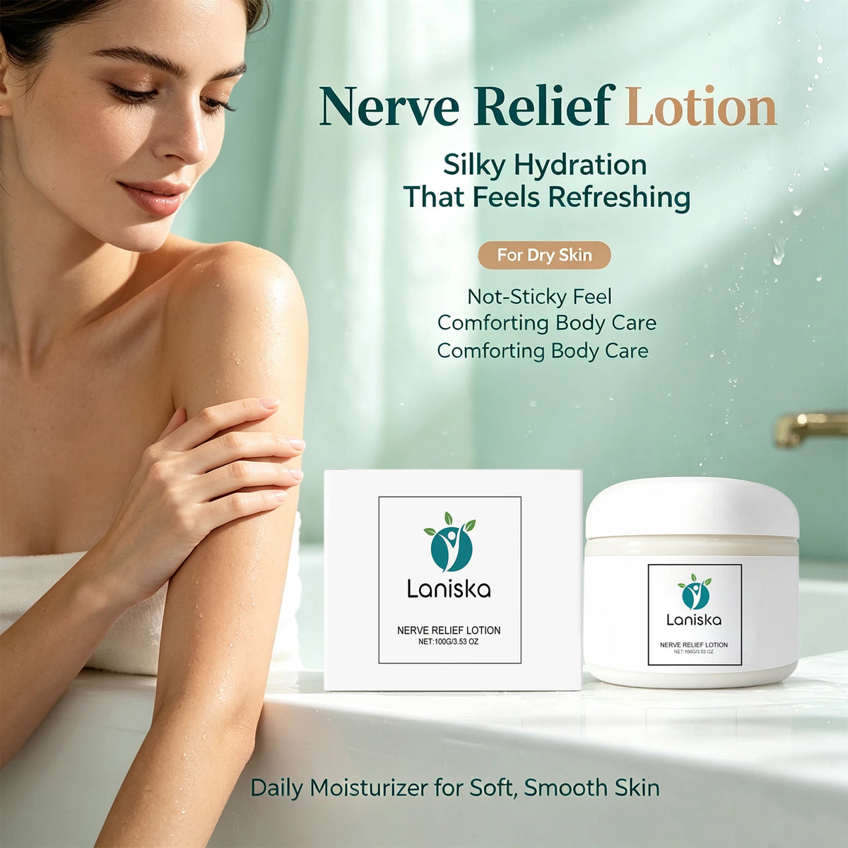 Nerve Relief Soothing Body Lotion for Muscle Relaxation & Deep Skin Hydration