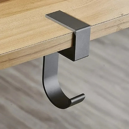 Universal Aluminum Desk Hook: Headphone Stand & Portable Bag Hanger