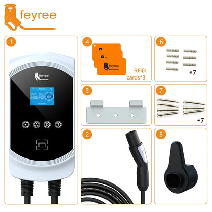 Fast Tesla NACS EV Home Charging Station 7.6KW-12KW WiFi App Control