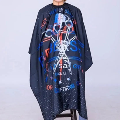 Professional Waterproof Barber Cape - Adjustable Haircutting Gown