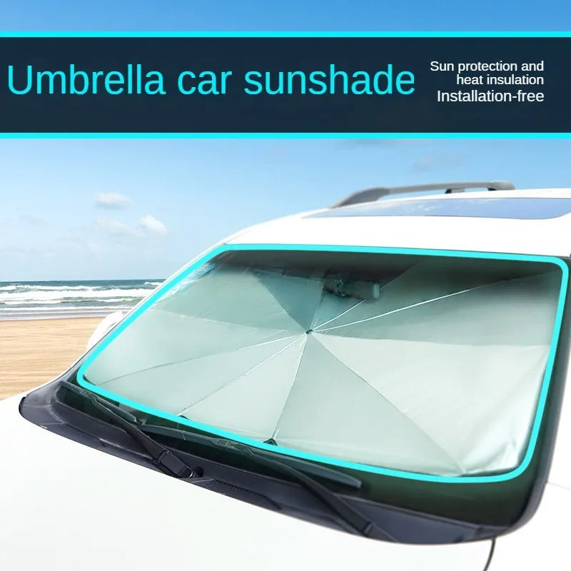 Foldable Car Windshield Sun Shade Umbrella UV Blocker - 3