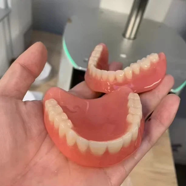 Custom Silicone Upper & Lower Dentures - Natural Smile Comfort Fit