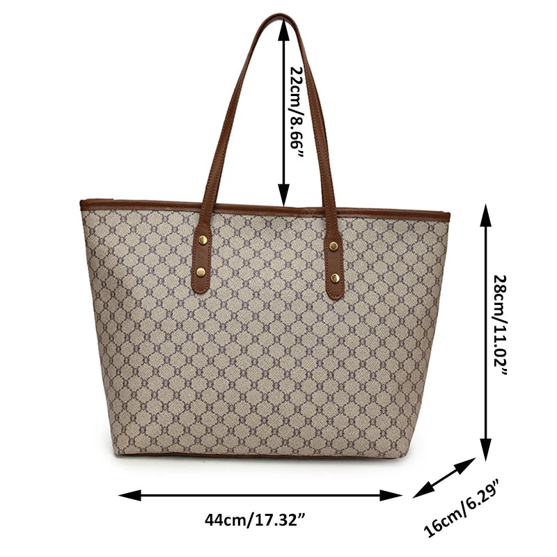 Textured Plaid Tote