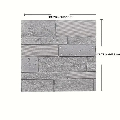 3D Brick Peel & Stick Wall Panels - Waterproof Self-Adhesive Decor