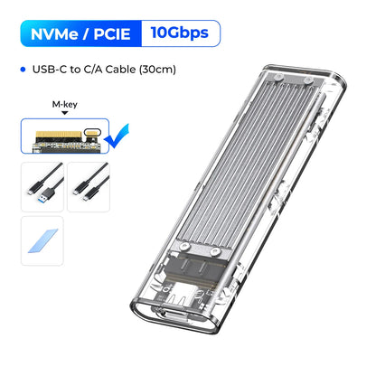 ORICO M.2 NVMe SSD Enclosure USB 3.1 Type-C External Hard Drive Case