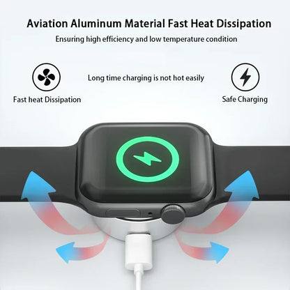 Portable Magnetic Wireless Charger for Apple Watch Series 1-10 & Ultra