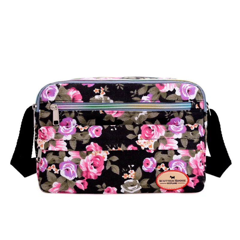 Luxury Vintage Floral Canvas Tote