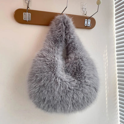 Luxury Soft Plush Bucket Bag