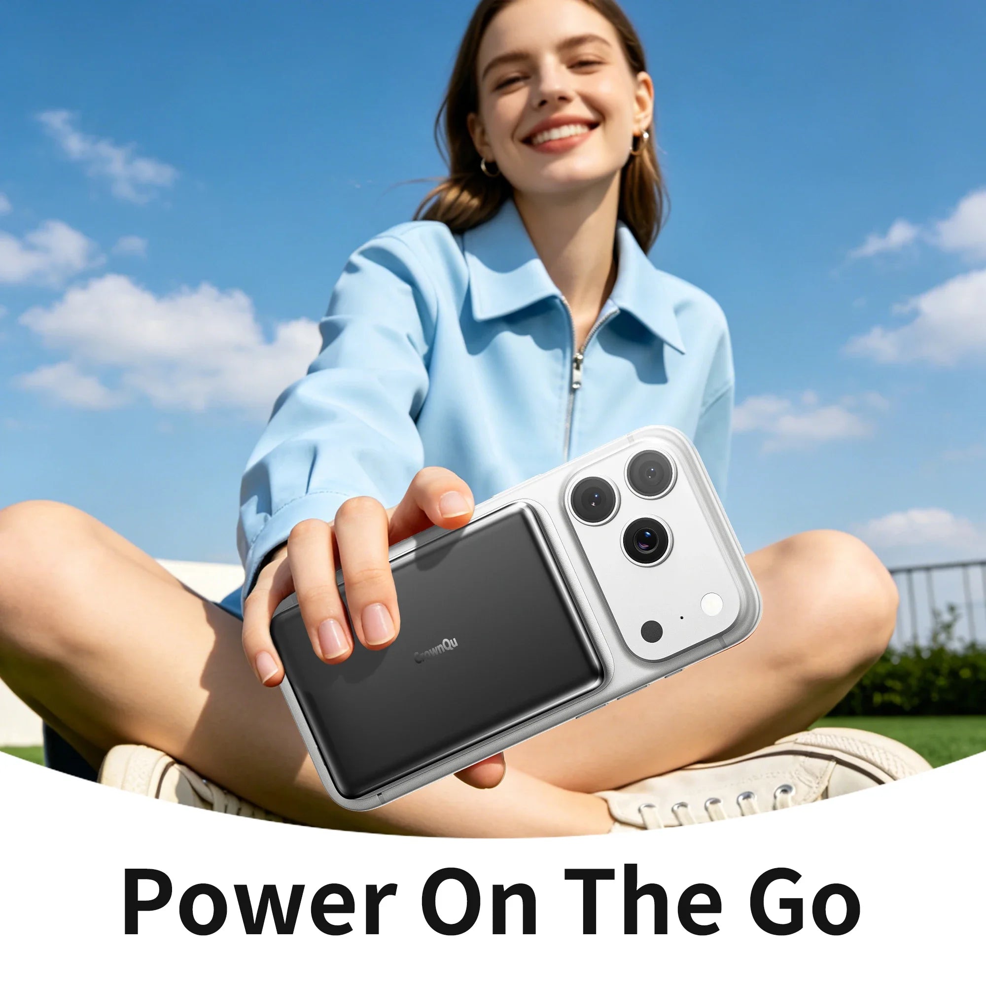 Magnetic Wireless Power Bank 20W Fast Charging Slim Metal Battery Pack - 1