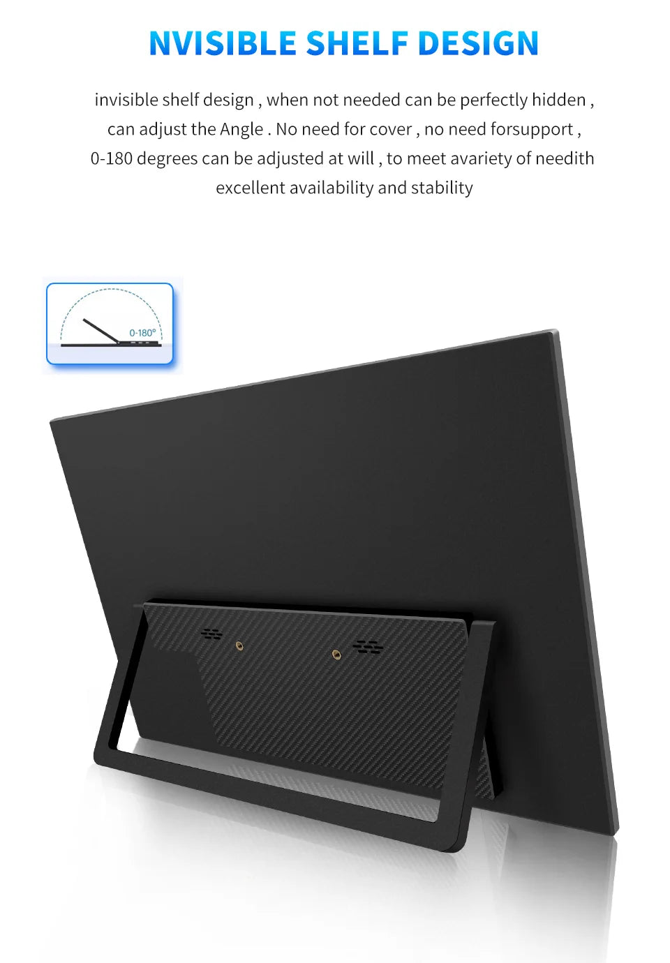 16" Portable Monitor 1920x1200 IPS FHD HDR10 Travel Display for Laptop
