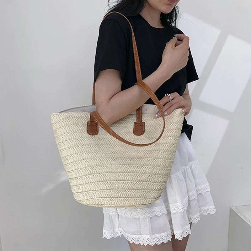Luxury Bohemian Straw Tote